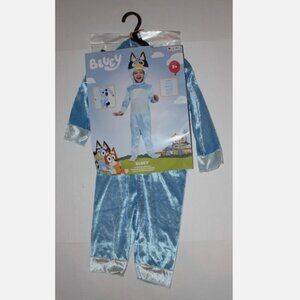 Bluey Toddler Costume Ages 2+ NWT Halloween Dress Up 3 Pc Set Disguise